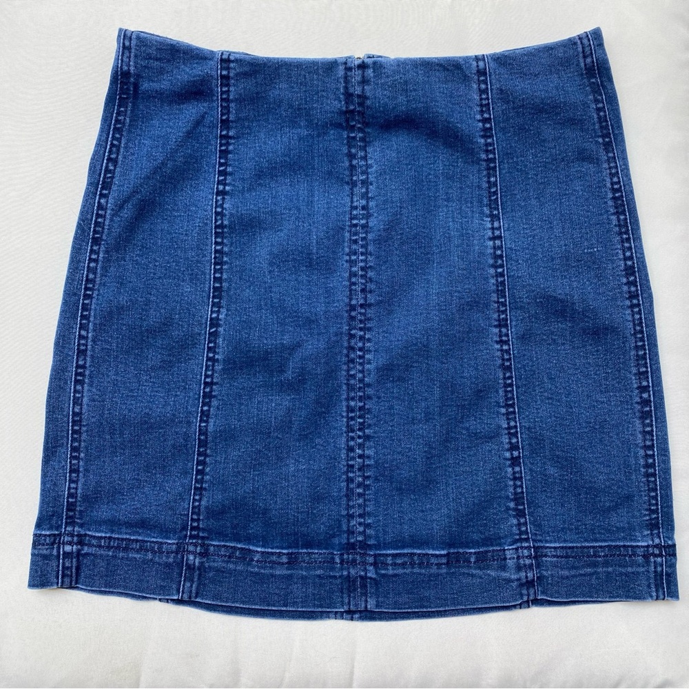 Rewash Denim Mini Skirt US‎ 9/29 Stretch Mid Blue Wash Jean Skirt Boho Cowgirl